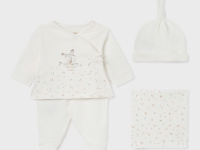 Pack de regalo  4 piezas blanco conejito ECOFRIENDS bebé